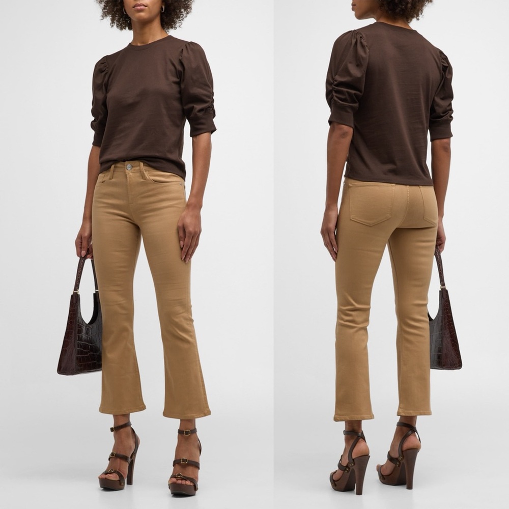 NWOT FRAME
Le Crop Mini Boot Coated Jeans Size 26 $278